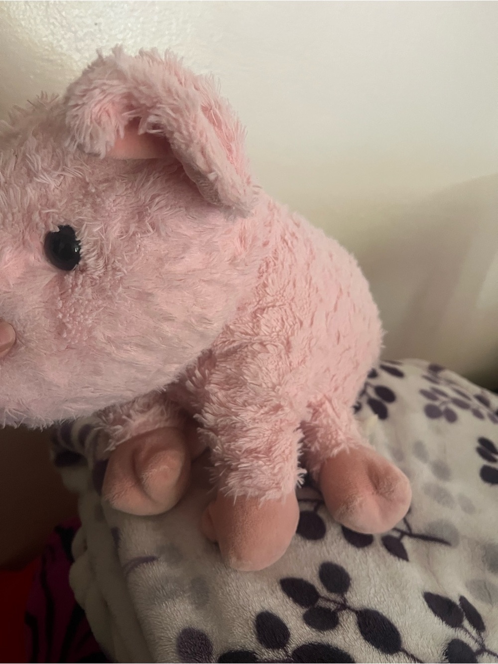 Plush Pink Pig Stuffed Animal - Soft Cuddly Toy - Picture 2 of 4